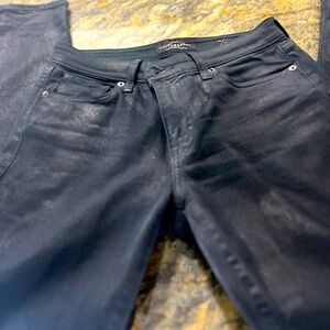 Lucky Brand black coated jeans